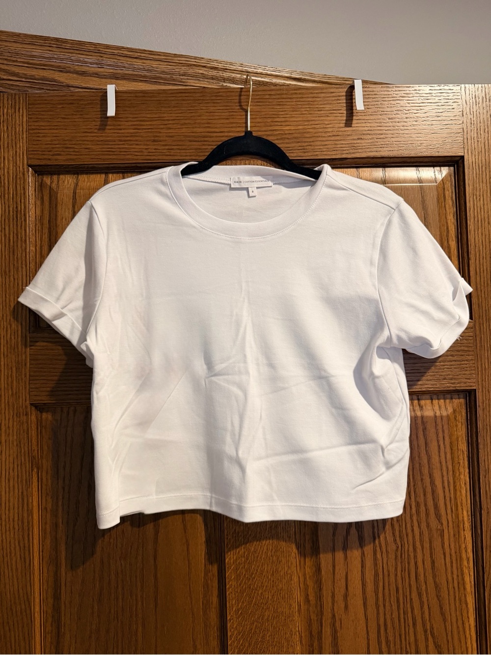 Cropped Crewneck Tee - White